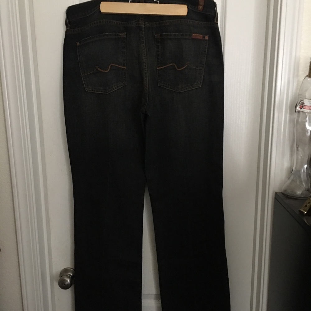 7 for All Mankind Jeans Bootcut Sz 34 - Black Wash